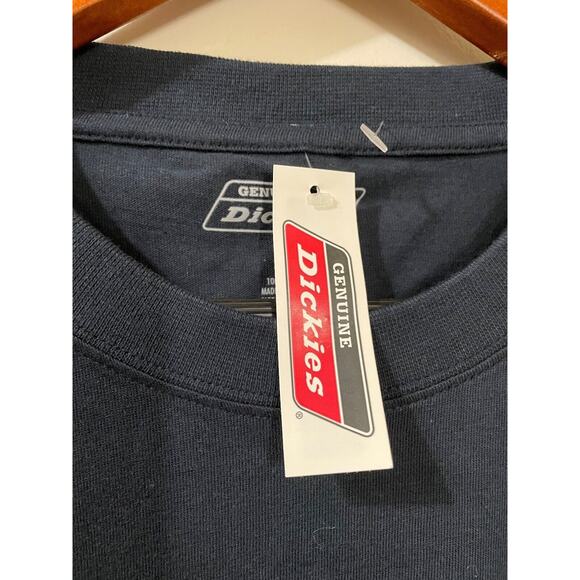 100% Cotton Cool & Dry DICKIES Mens Size XL Dark Blue Longer Length NWT - Picture 6 of 7